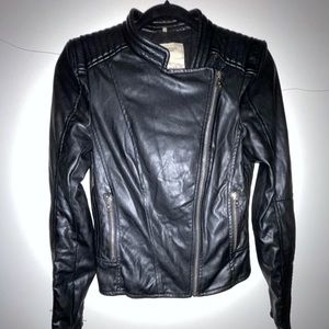 Black Zara faux leather jacket